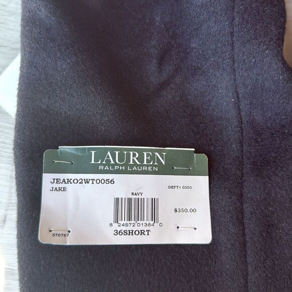 Ralph Lauren Men's Jake Classic Fit Overcoat, navy 36 short‎ nwt - Picture 6 of 7